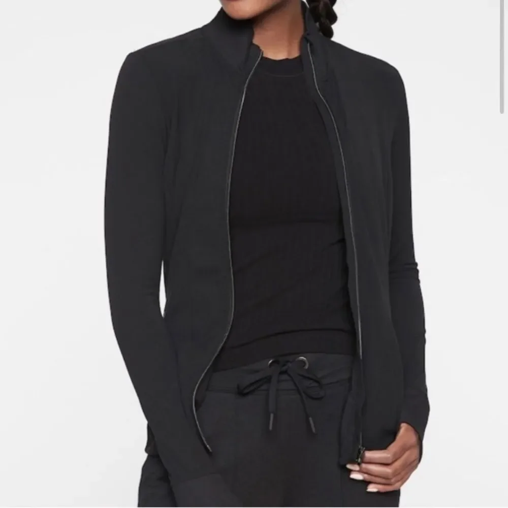 Athleta Black Ladies XS Workout Full Zip Jacket - Picture 5 of 7